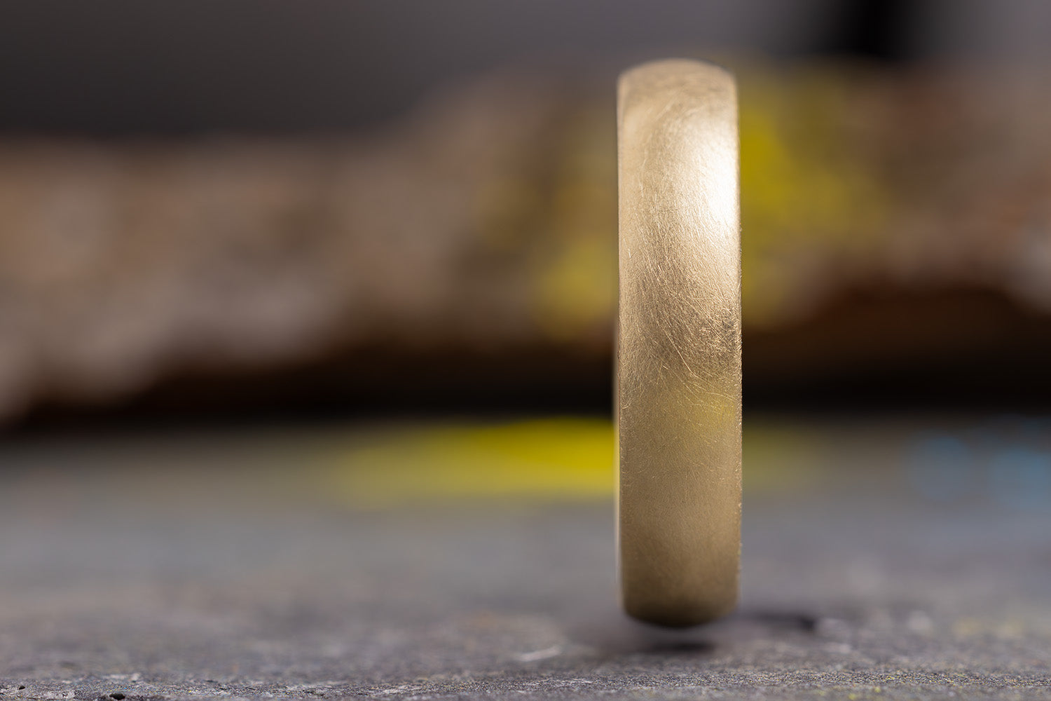 Ehering 585er Gelbgold Pur seidenmatt frontal