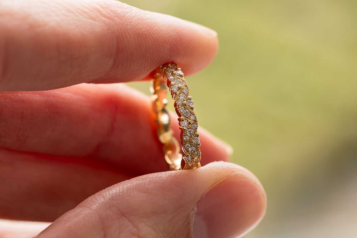 Verlobungsring Vorsteckring 750er Gelbgold Adeline Sonnenlicht