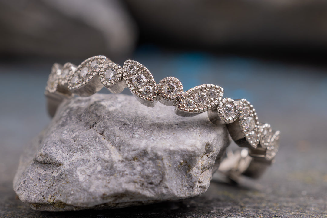 Verlobungsring Vorsteckring 950er Platin Dornröschen