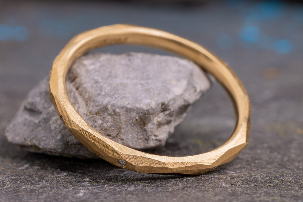 Verlobungsring Vorsteckring 750er Gelbgold Grenzenlos Sparkle seitlich