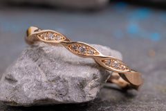 Verlobungsring Vorsteckring 585er Rotgold Vintage Flower