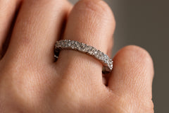 Verlobungsring Vorsteckring 950er Palladium Adeline an Hand