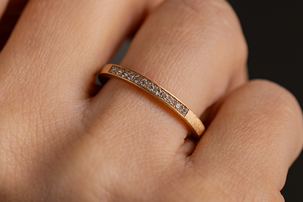 Verlobungsring Vorsteckring 750er Rotgold Funkel an Hand