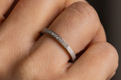 Verlobungsring Vorsteckring 950er Platin Funkel an Hand