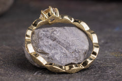 Verlobungsring 585er Gelbgold Rosalie seitlich