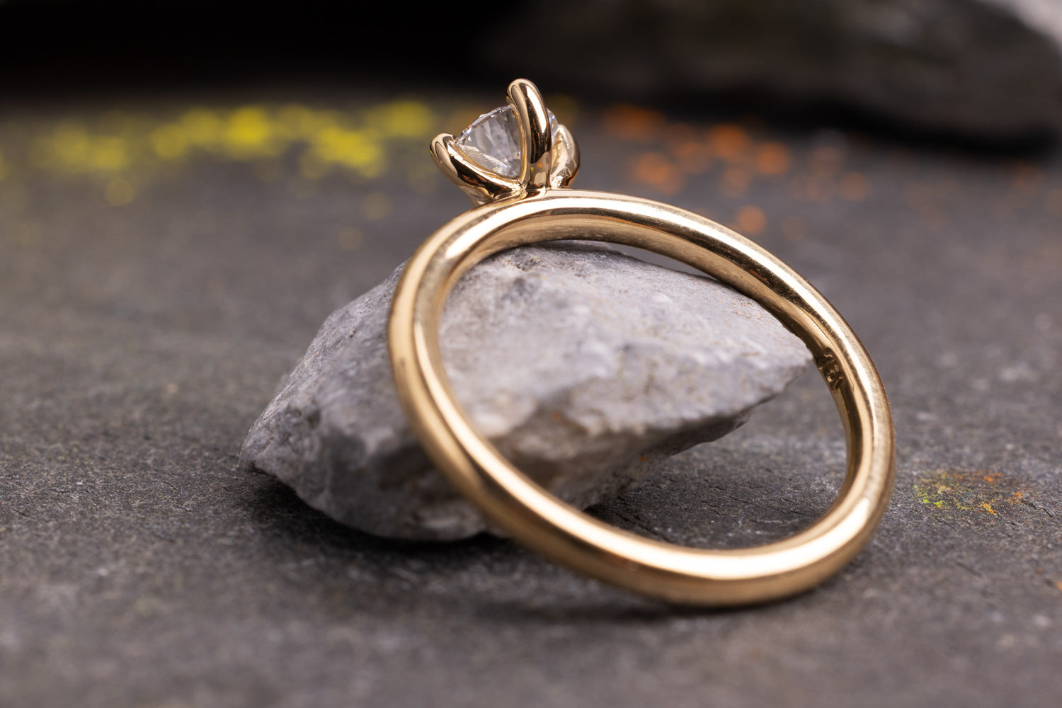 Verlobungsring Vorsteckring 750er Gelbgold Venus