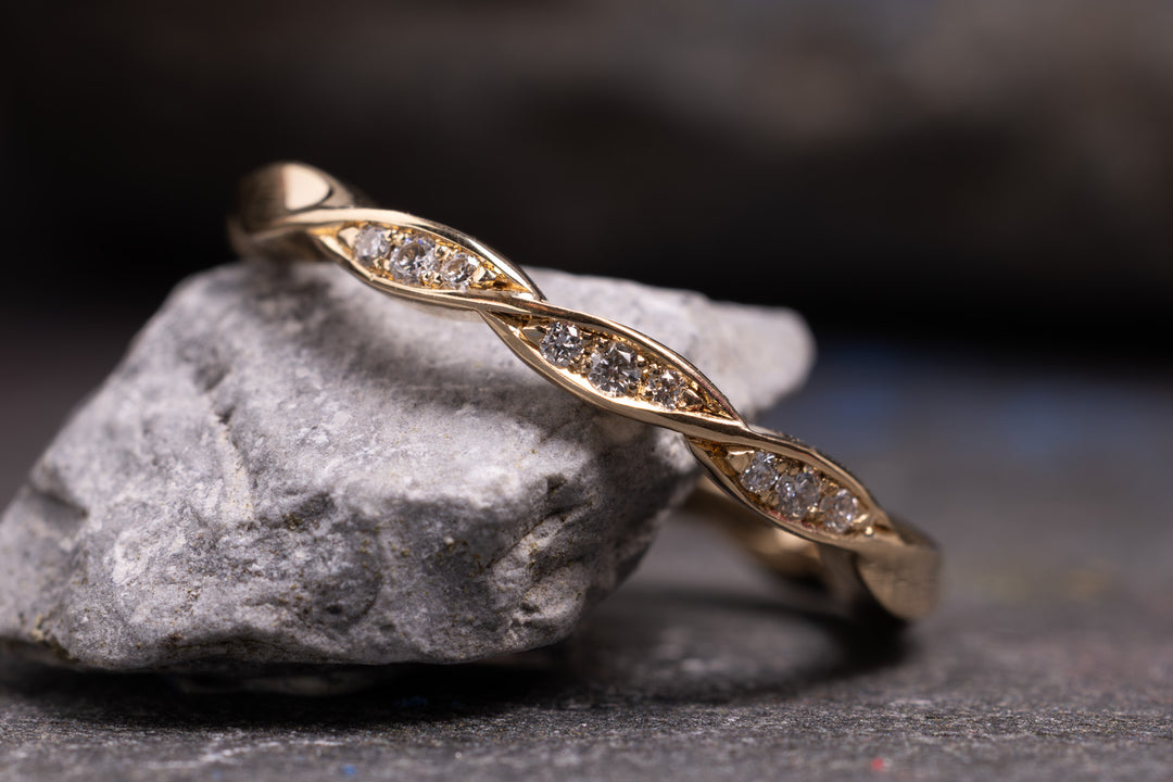 Verlobungsring Vorsteckring 585er Rosegold Vintage Flower