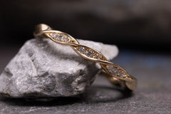 Verlobungsring Vorsteckring 585er Rosegold Vintage Flower