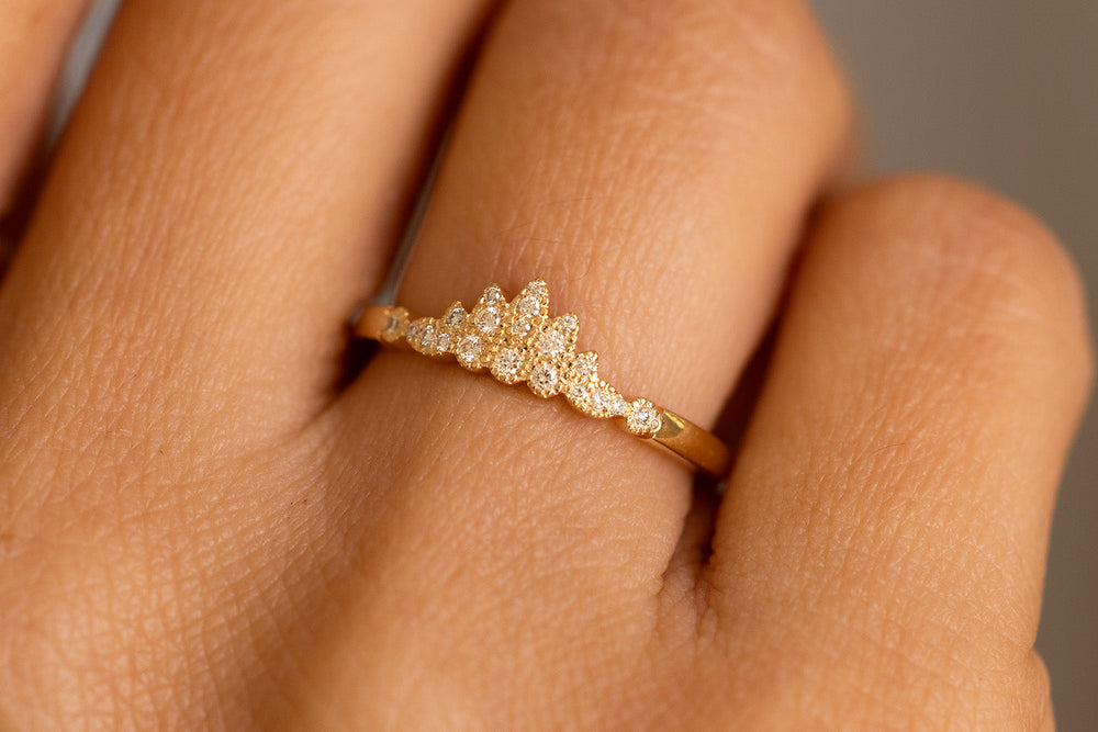 Verlobungsring Vorsteckring 750er Gelbgold Waterlily