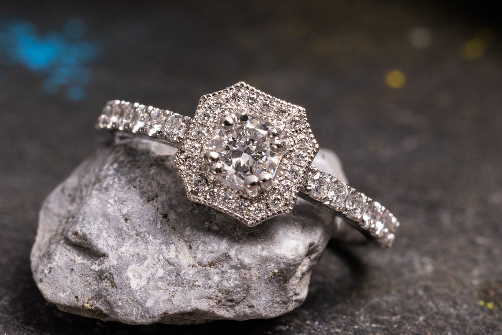 Unikat Verlobungsring Winston 950er Platin