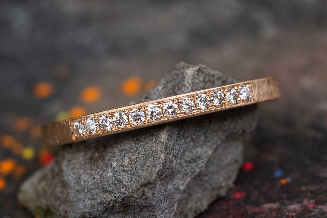 Verlobungsring Vorsteckring 585er Rotgold Funkel