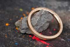 Verlobungsring Vorsteckring 585er Rotgold Funkel seitlich