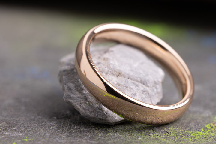 Ehering 585er Rotgold Pur Glanz seitlich