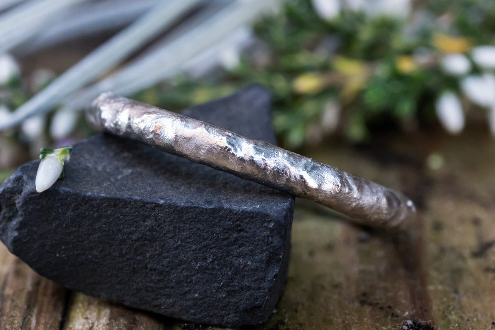 Verlobungsring 585er Weissgold Liquid