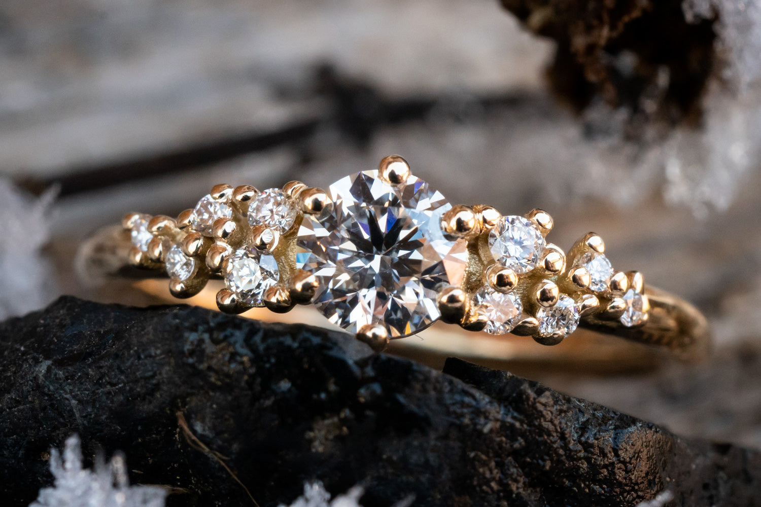 Verlobungsring 750er Gelbgold Mermaid