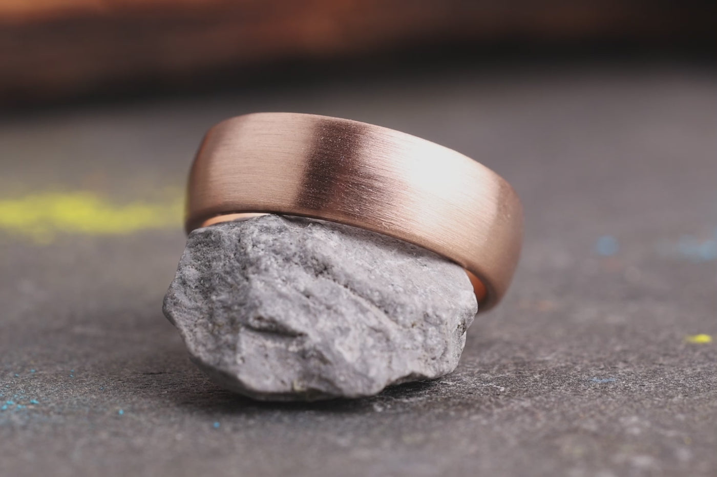 Pur strichmatt 585/- Rotgold