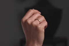 Verlobungsring Vorsteckring 585er Rotgold Crown Handmodel