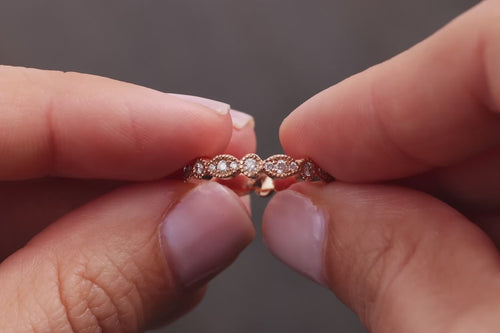 Verlobungsring Vorsteckring Rotgold Rapunzel 360 Grad Ansicht