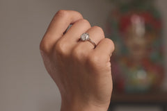 Unikat Verlobungsring 950er Platin Continental Handmodel