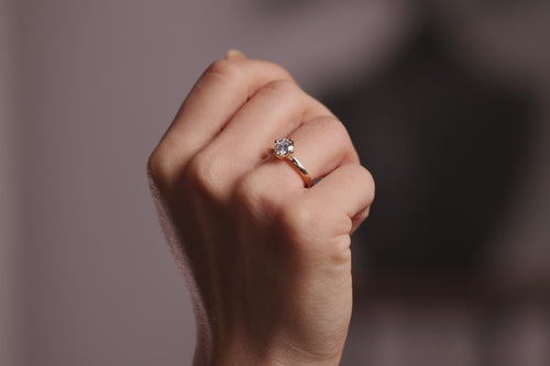 Verlobungsring Vorsteckring 750er Gelbgold Sophie Handmodel