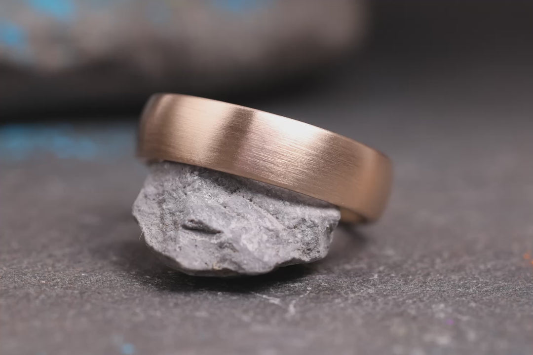 Ehering 585er Rosegold Pur Strichmatt Nahaufnahmen