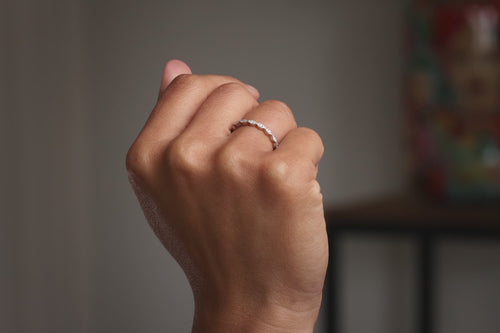 Unikat Verlobungsring  Vorsteckring 950er Platin Navettchen Handmodel