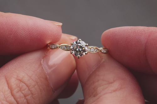 Verlobungsring 585er Gelbgold Rosalie 360 Gradansicht