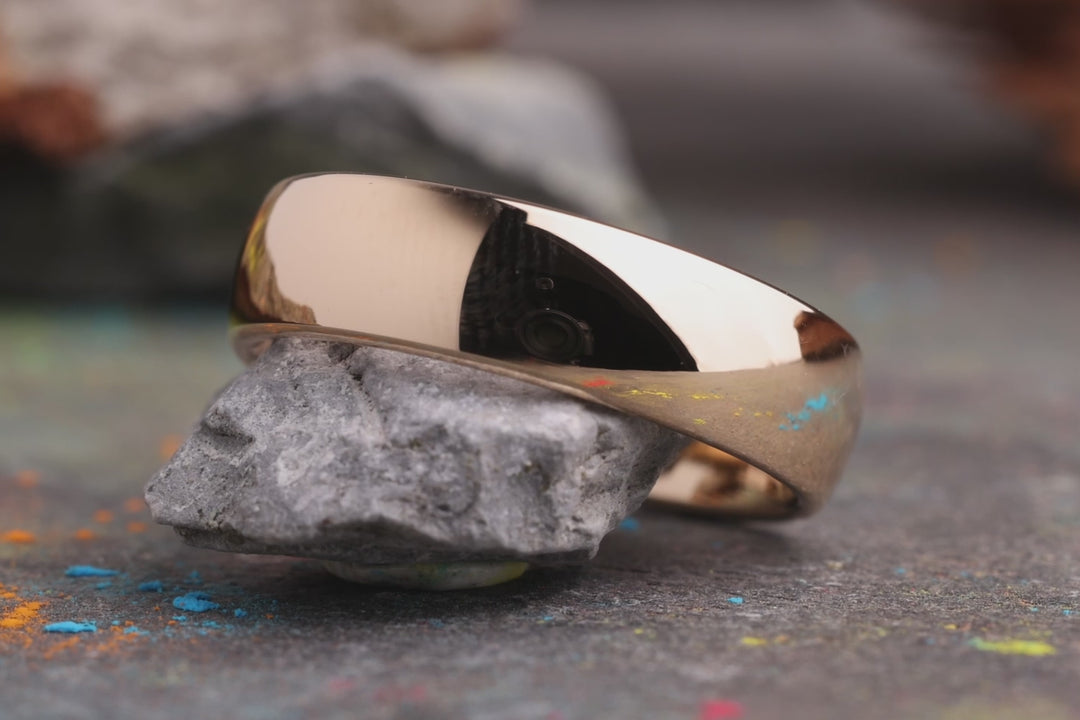 Ehering 750er Rosegold Pur Glanz Nahaufnahmen