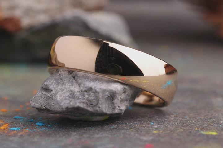 Ehering 750er Rosegold Pur Glanz Nahaufnahmen