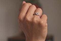 Unikat Verlobungsring Winston 950er Platin Handmodel