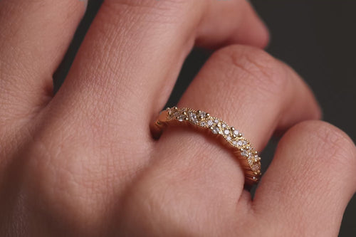 Verlobungsring Vorsteckring 750er Gelbgold Adeline Handmodel