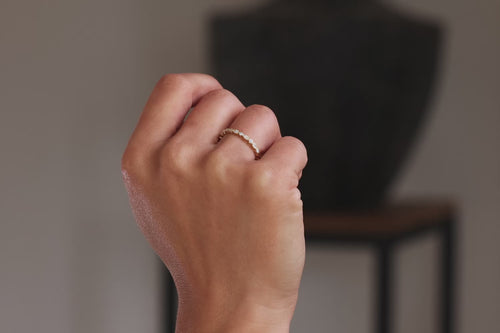 Verlobungsring Vorsteckring 585er Gelbgold Rapunzel Small Handmodel