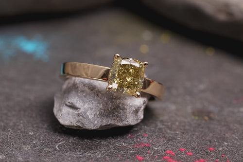 Unikat Verlobungsring 750er Gelbgold Juno Nahaufnahmen