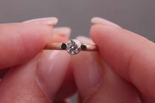 Verlobungsring Vorsteckring 750er Roségold Solitär 360 Gradansicht