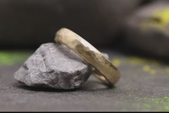 Ehering 585er Gelbgold Rustikaler Hammerschlag Dreher