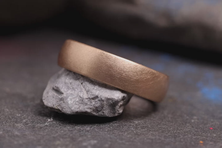 Ehering 585er Rosegold Pur Seidenmatt Nahaufnahmen