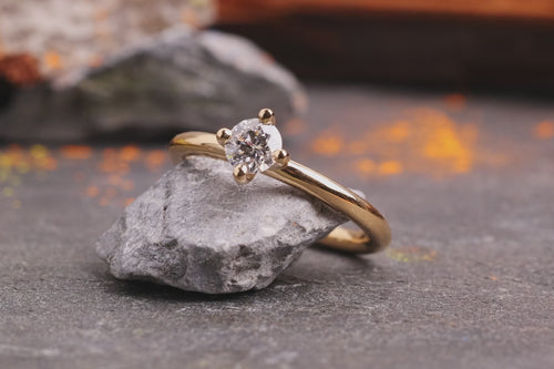 Verlobungsring Vorsteckring 750er Gelbgold Venus