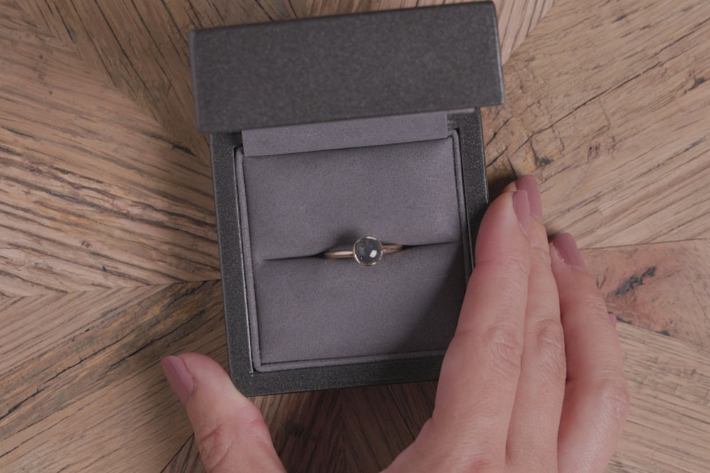 Unikat Verlobungsring Vorsteckring 750er Roségold Fancy Flower