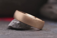 Ehering 750er Rosegold Pur Seidenmatt Nahaufnahmen