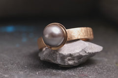 Unikat Verlobungsring Vorsteckring 750er Roségold  Pearl 1 Nahaufnahmen