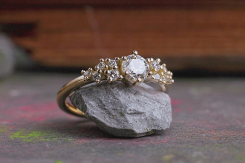 Verlobungsring 750er Gelbgold Mermaid Nahaufnahmen