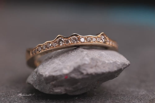 Unikat Verlobungsring 750er Roségold Darling champagne Nahaufnahmen