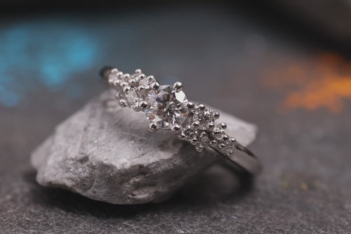 Verlobungsring 950er Platin Little Mermaid Nahaufnahmen