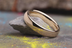Ehering 750er Gelbgold Pur Glanz Nahaufnahmen