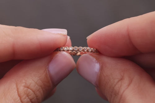 Verlobungsring Vorsteckring 585er Rosegold Sonnentau 360 Grad Ansicht