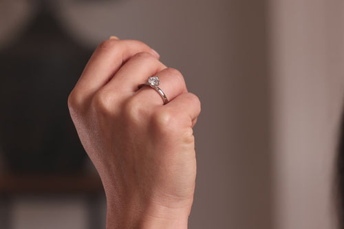 Verlobungsring Vorsteckring 950er Platin Sophie Handmodel