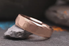 Ehering 585er Rotgold Küsstensand Nahaufnahmen