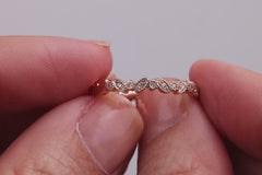 Verlobungsring Vorsteckring 585er Rotgold Drnroeschen Small 360 Grad