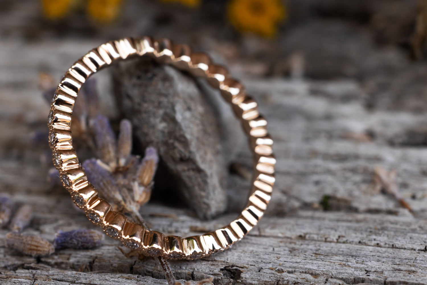 Verlobungsring Vorsteckring Rotgold Sonnentau
