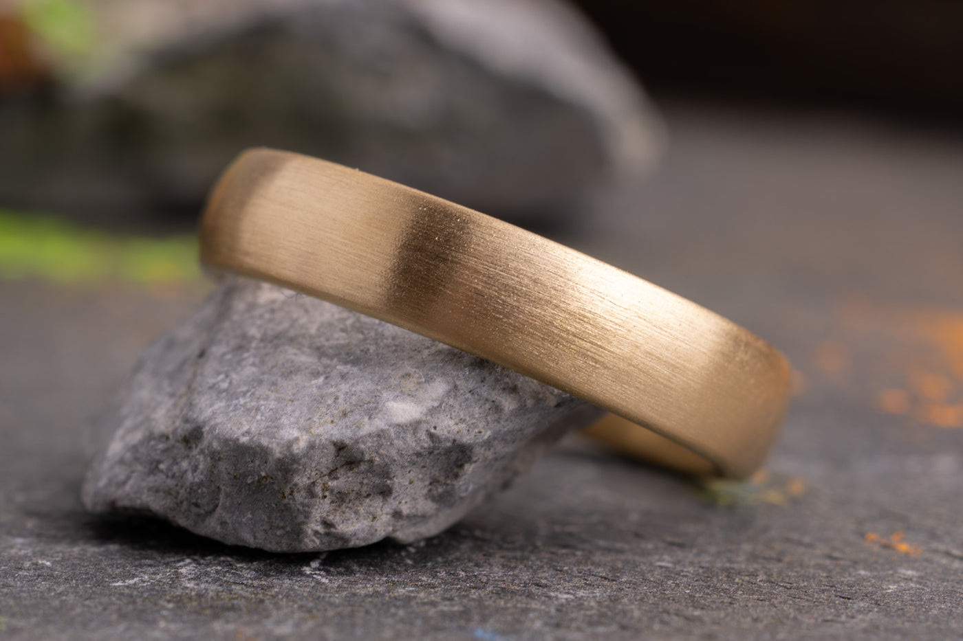 Pur strichmatt 750/- Gelbgold